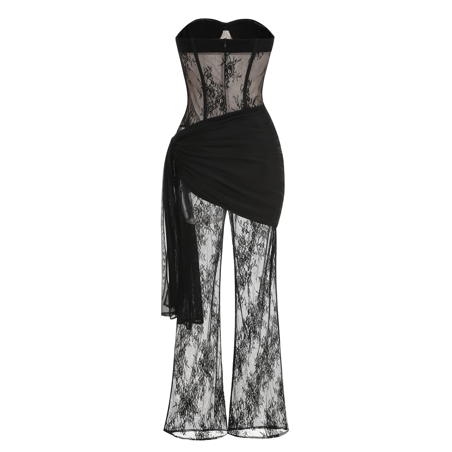 Women's Lace Strapless Jumpsuit