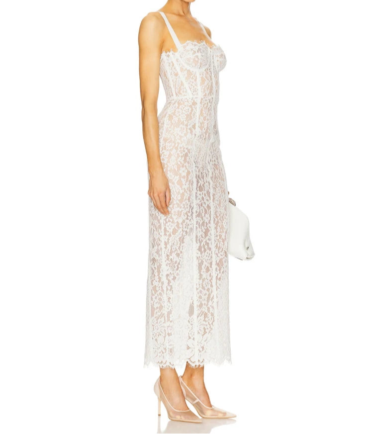 Floral Lace Corseted Bodycon Dresses