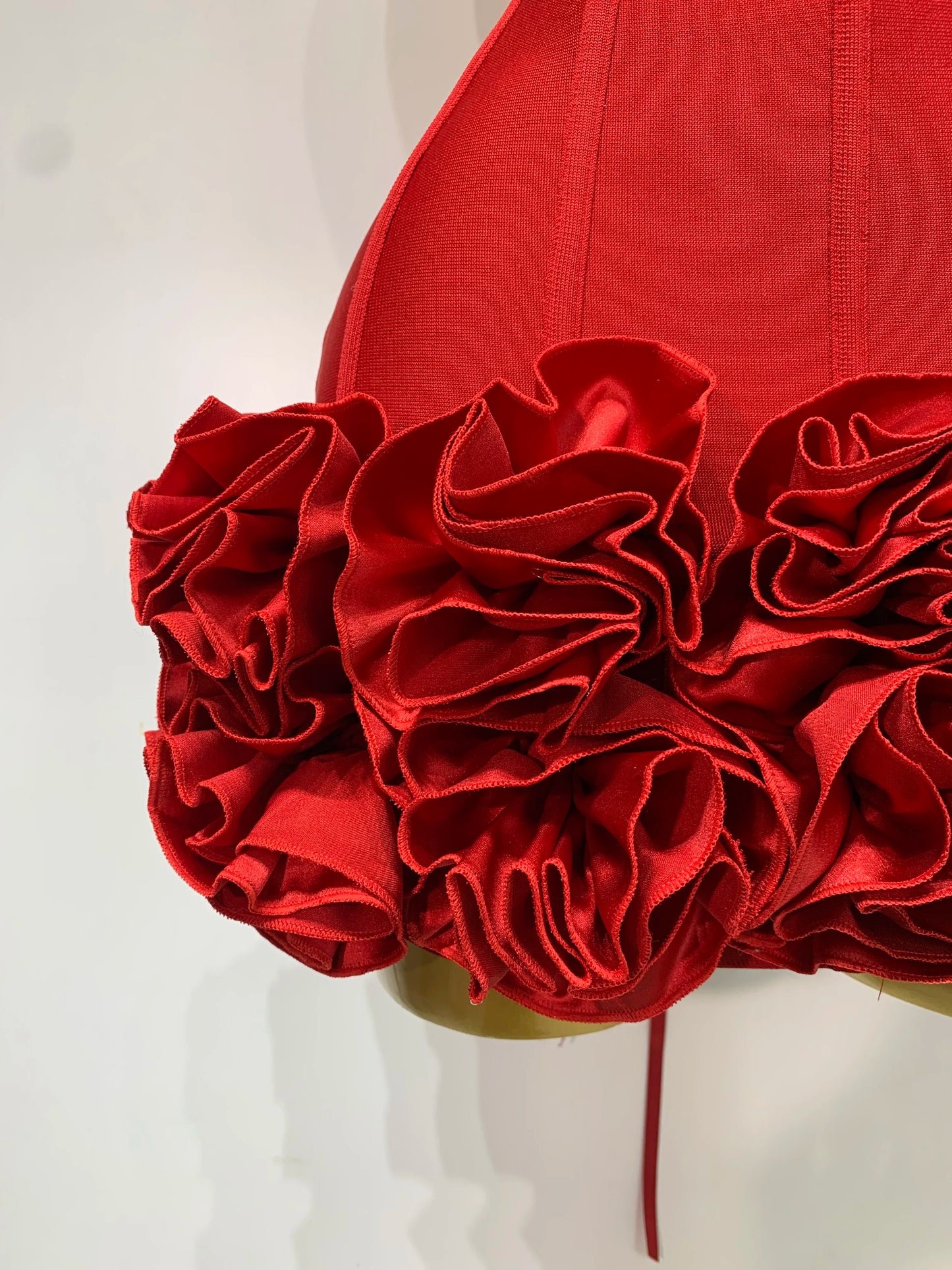 Womens Strapless Flower Embellished Mini Dress