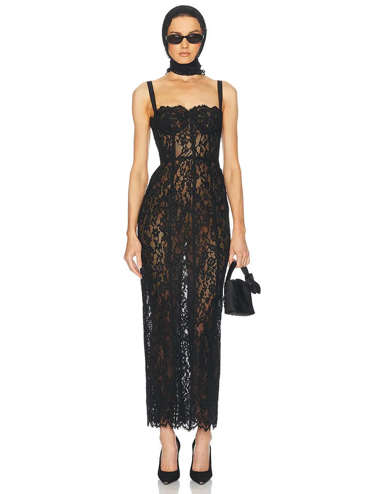 Floral Lace Corseted Bodycon Dresses