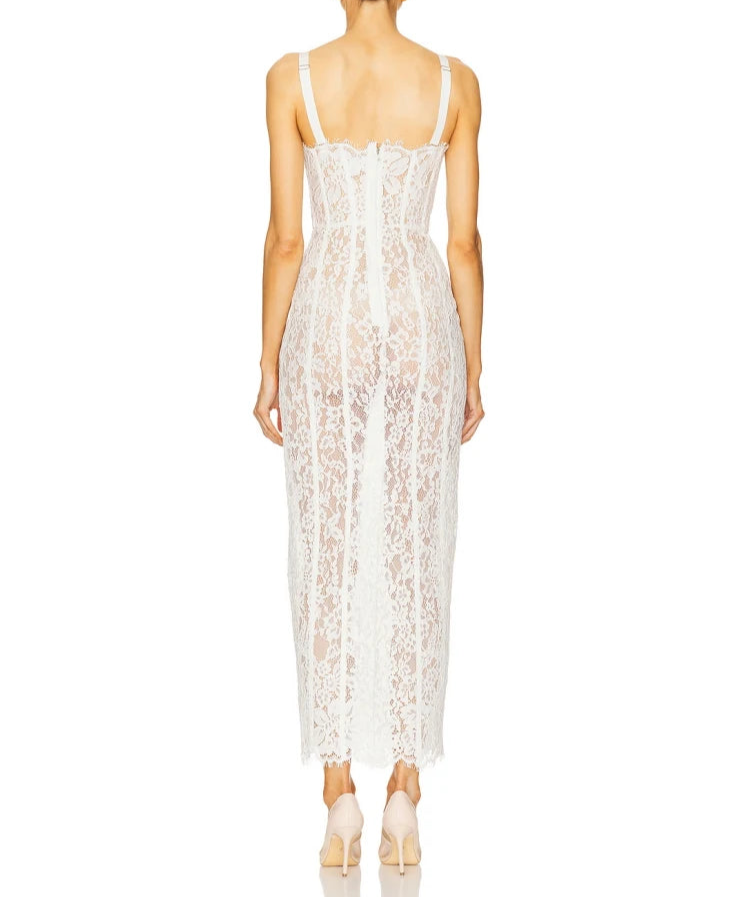 Floral Lace Corseted Bodycon Dresses