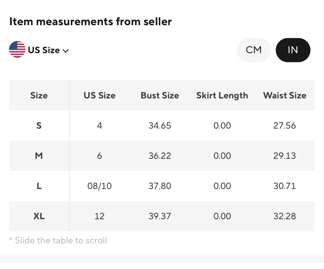 measurment  chart for Halter Neck Cutout Maxi Dress