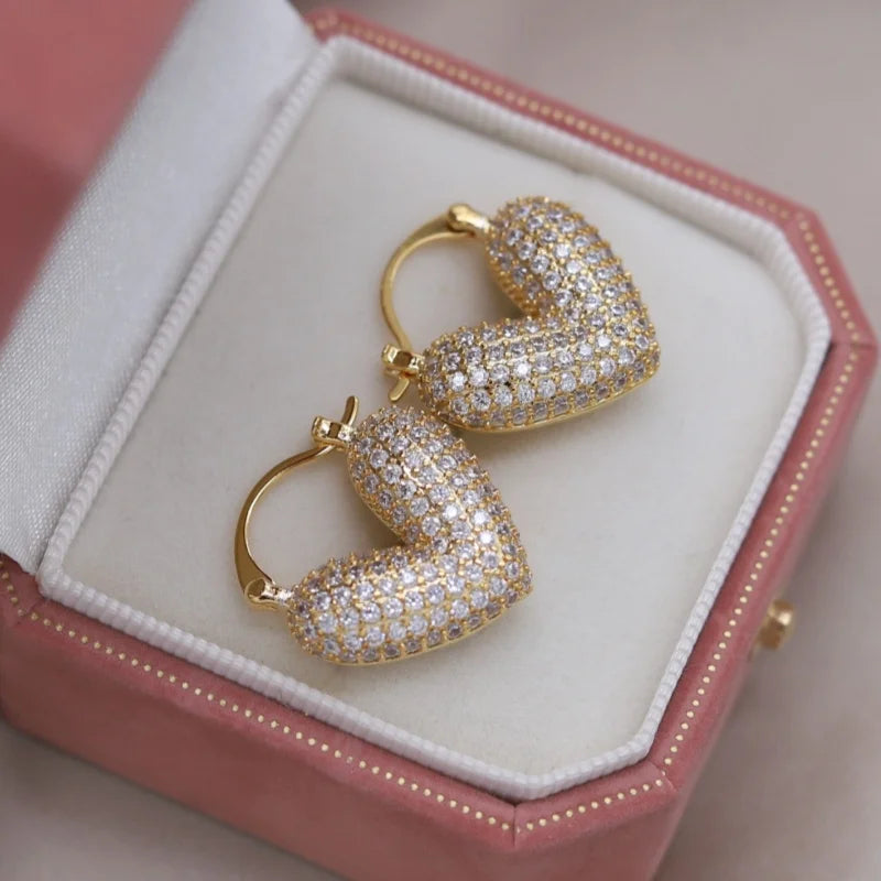 Heart Shape French Hook Earrings