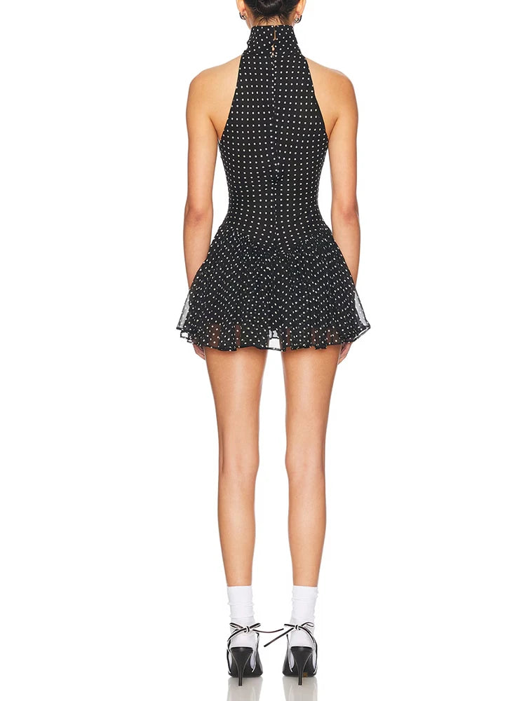 Polka Dot Ruffled Mini Dress