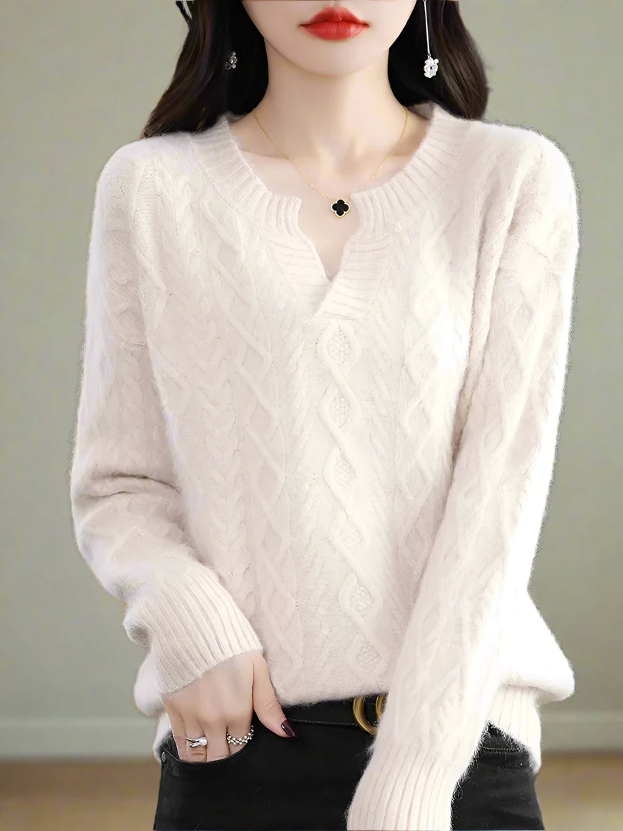 Women's Cashmere  V-Neck Sweater