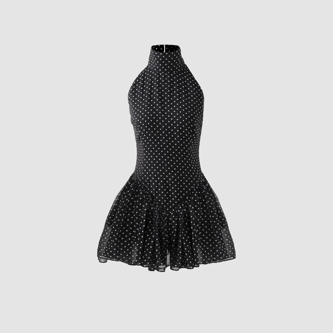 Polka Dot Ruffled Mini Dress