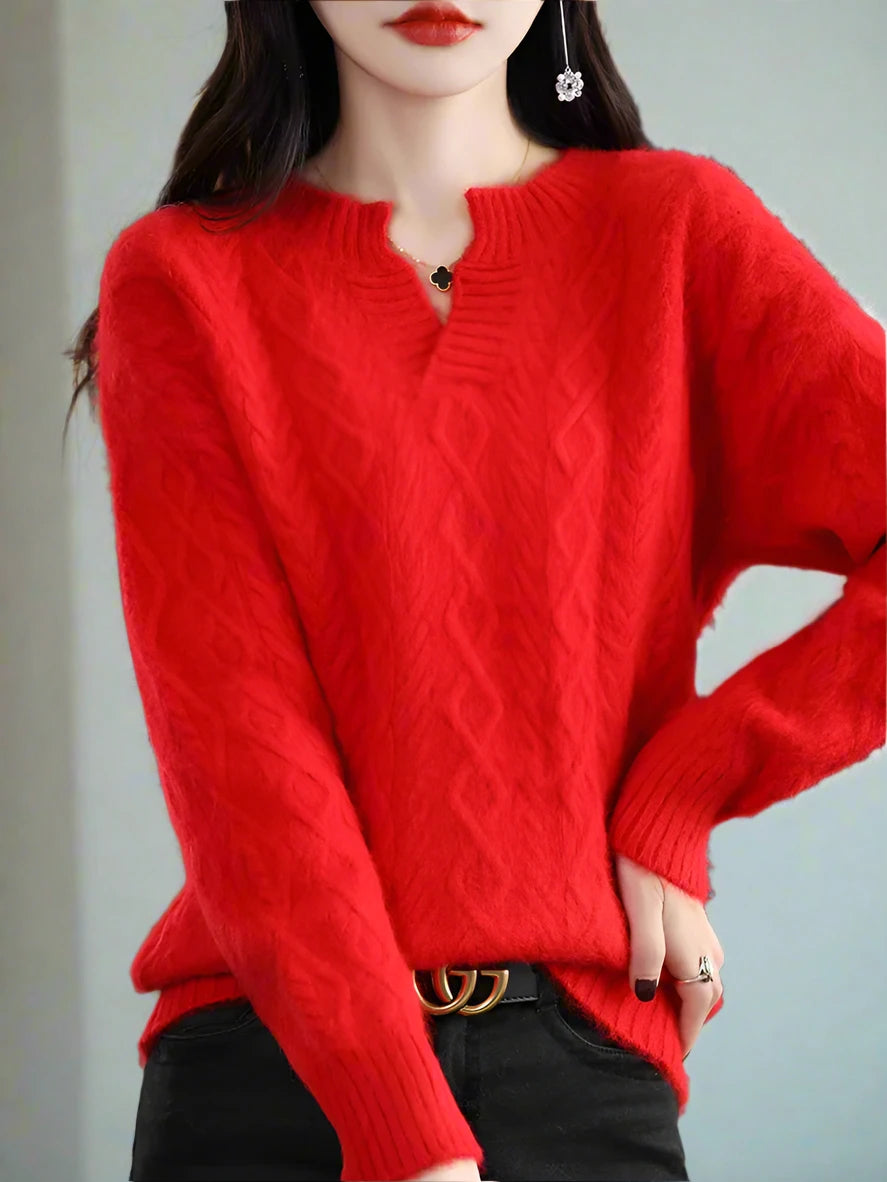 Women's Cashmere  V-Neck Sweater