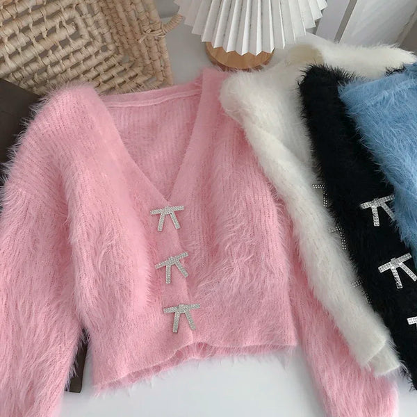 Fuzzy Cardigan Sweater