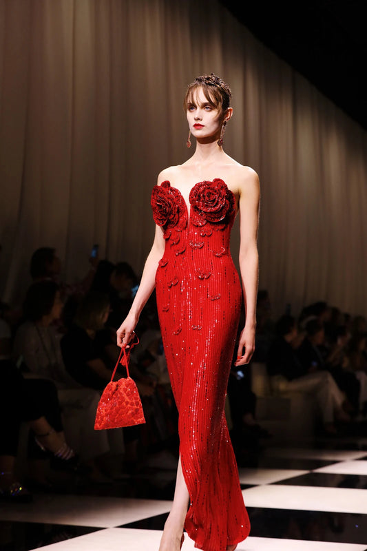 Red Sequin Gown