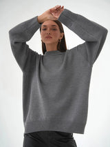 Women's Round Neck Oversized Knit Sweaters