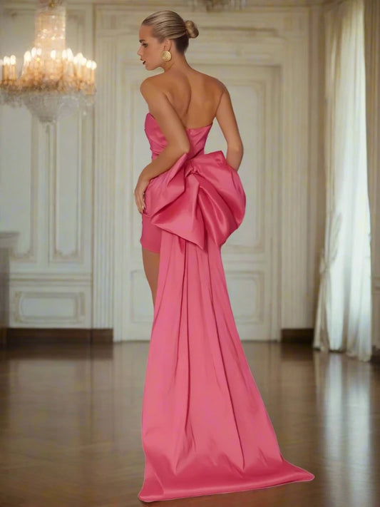 Pink Mini Dress With Big Bow