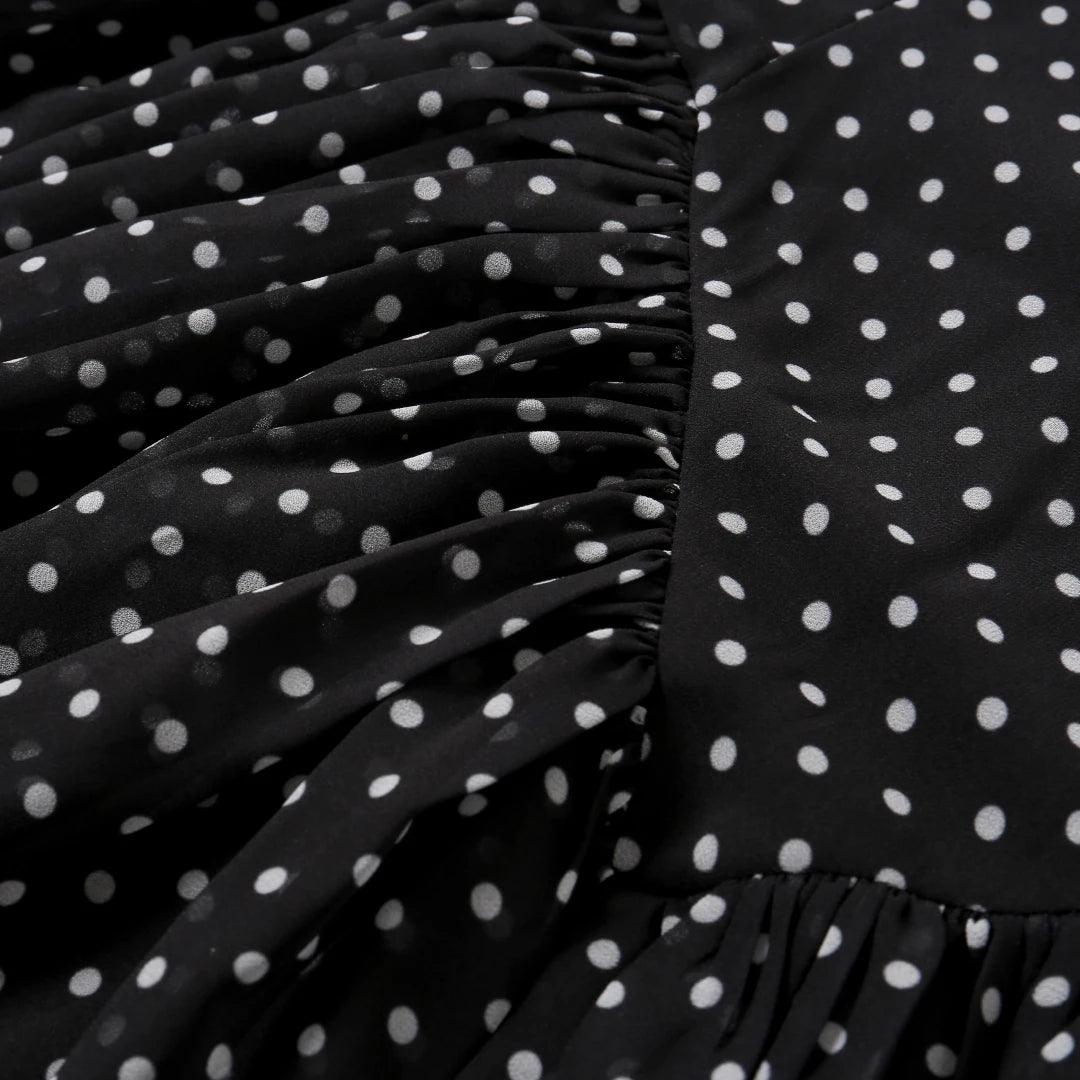 Polka Dot Ruffled Mini Dress