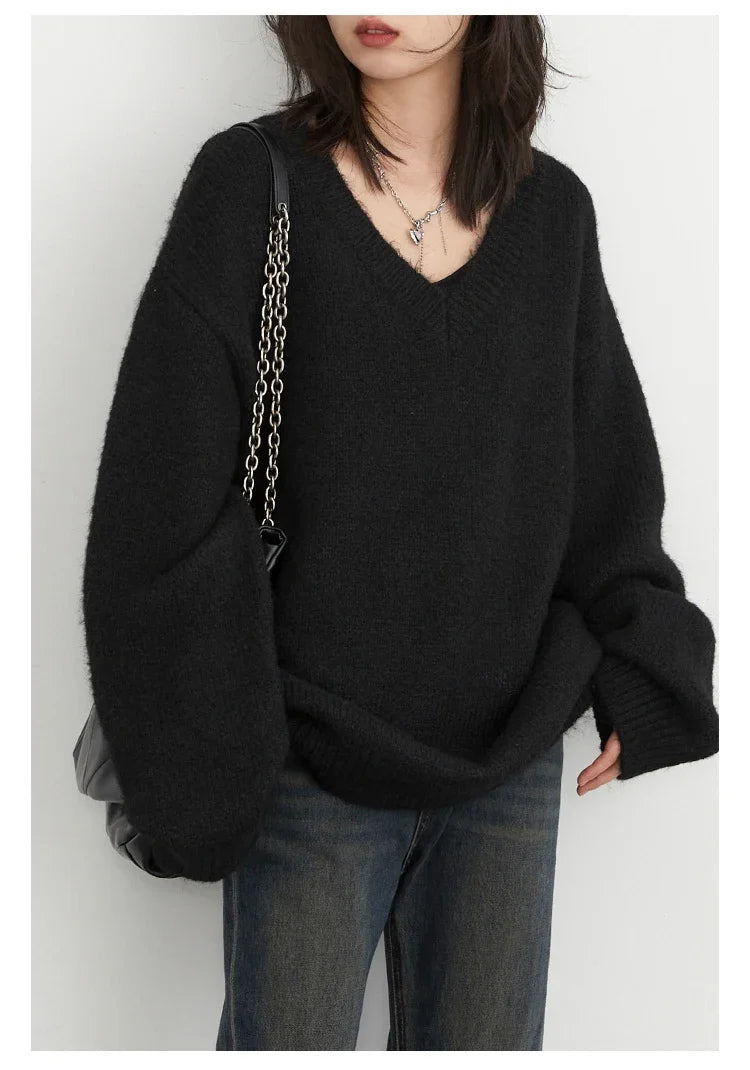 Women's Loose Knitted Pullover Sweater