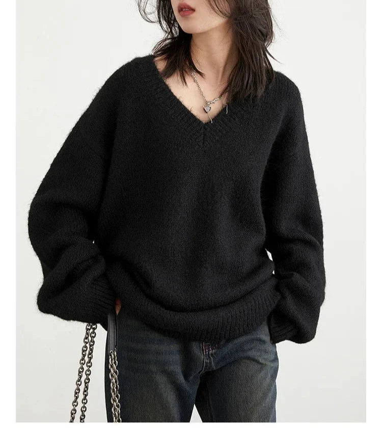 Women's Loose Knitted Pullover Sweater