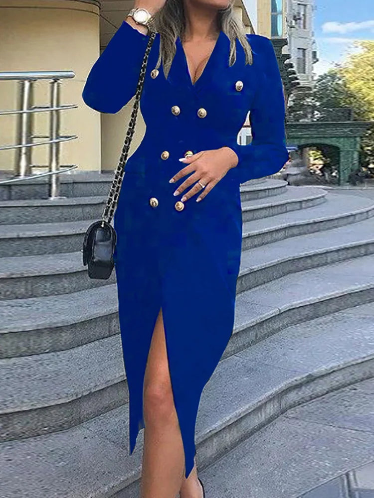 Double Breasted Suit Dress