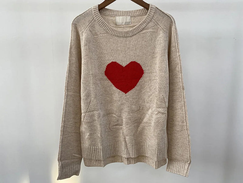 Cashmere Red Heart Sweater