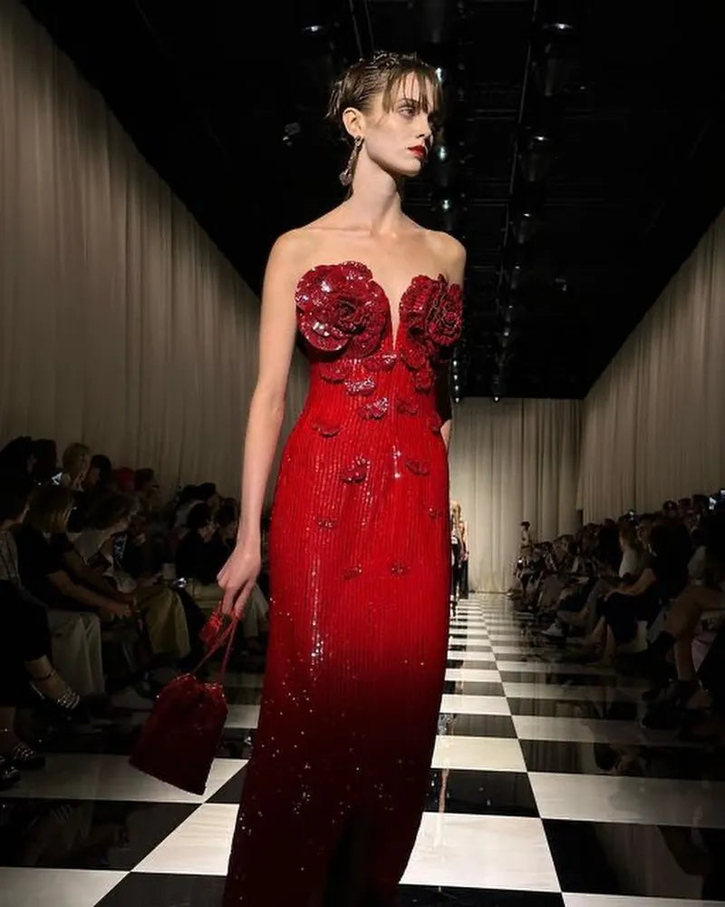 Red Sequin Gown