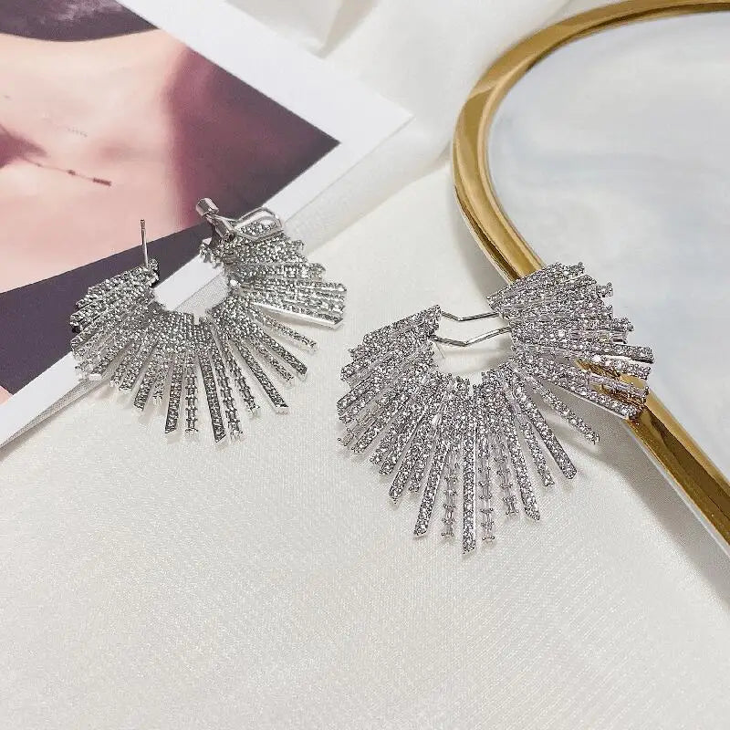 Fireworks Micro-inlay Cubic Zircon Earrings