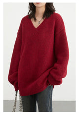 Women's Loose Knitted Pullover Sweater