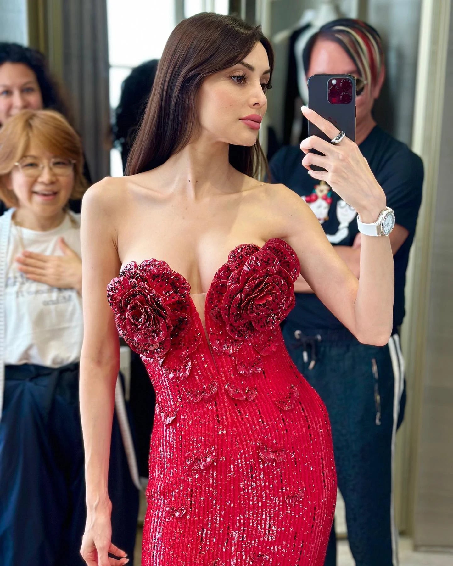 Red Sequin Gown