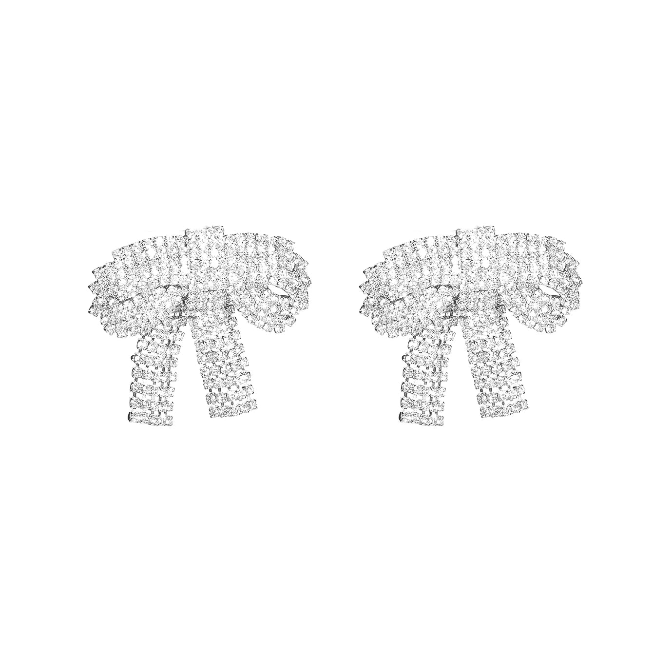 Big Bow Rhinestone earrings