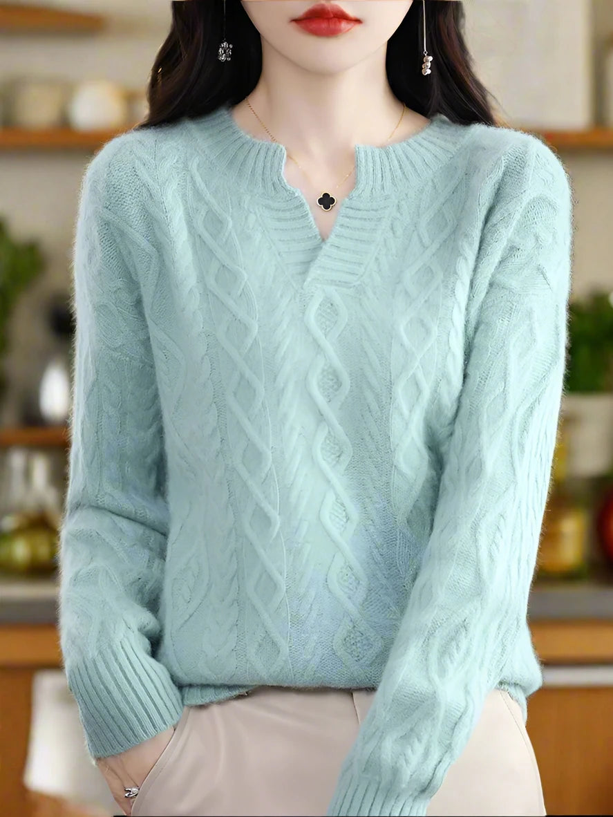 Women's Cashmere  V-Neck Sweater