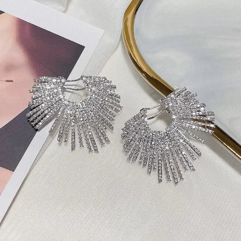 Fireworks Micro-inlay Cubic Zircon Earrings