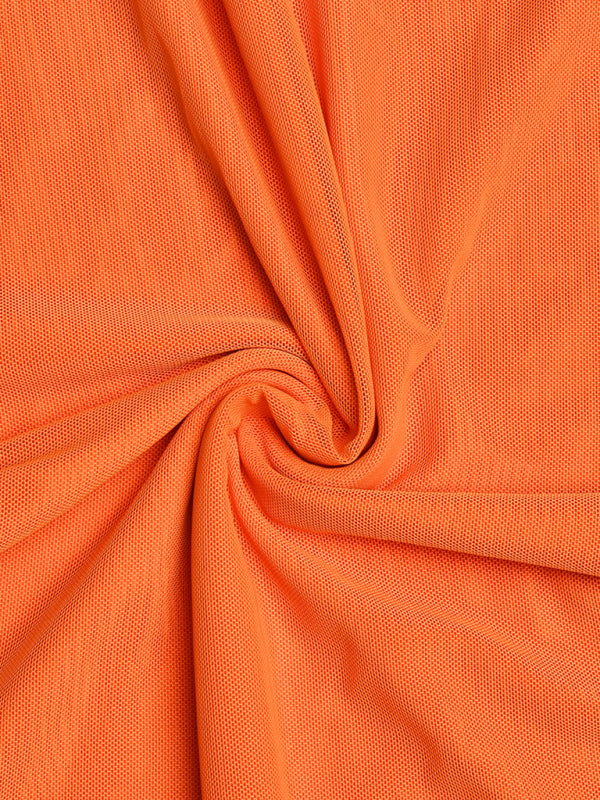 Women's Pink To Orange Ruched Dress