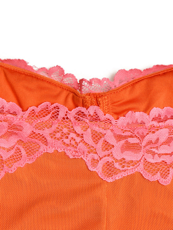 Women's Pink To Orange Ruched Dress
